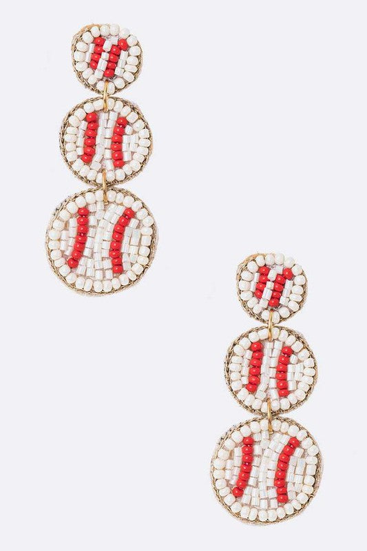 Beading Baseball Iconic Earrings