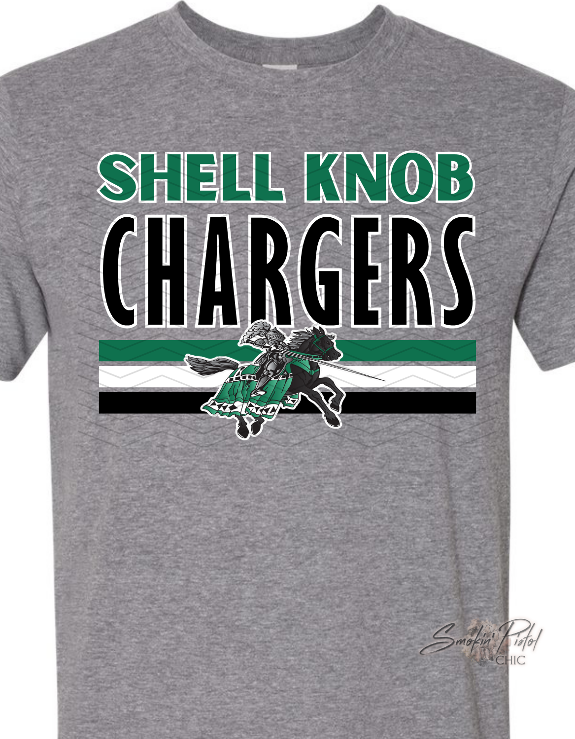 Shell Knob Chargers 3 Stripes