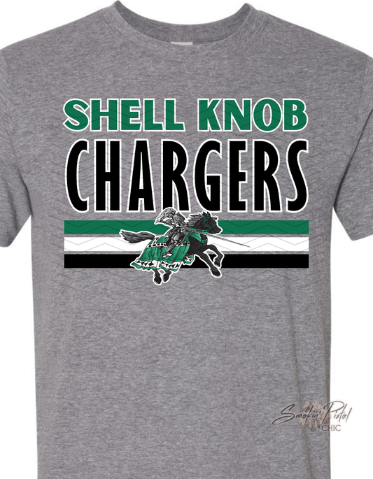 Shell Knob Chargers 3 Stripes