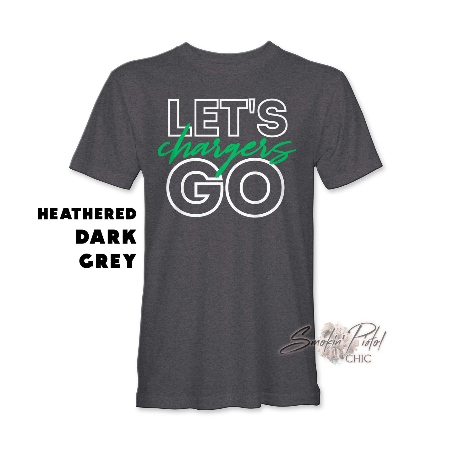 Let's Go Chargers - Cursive