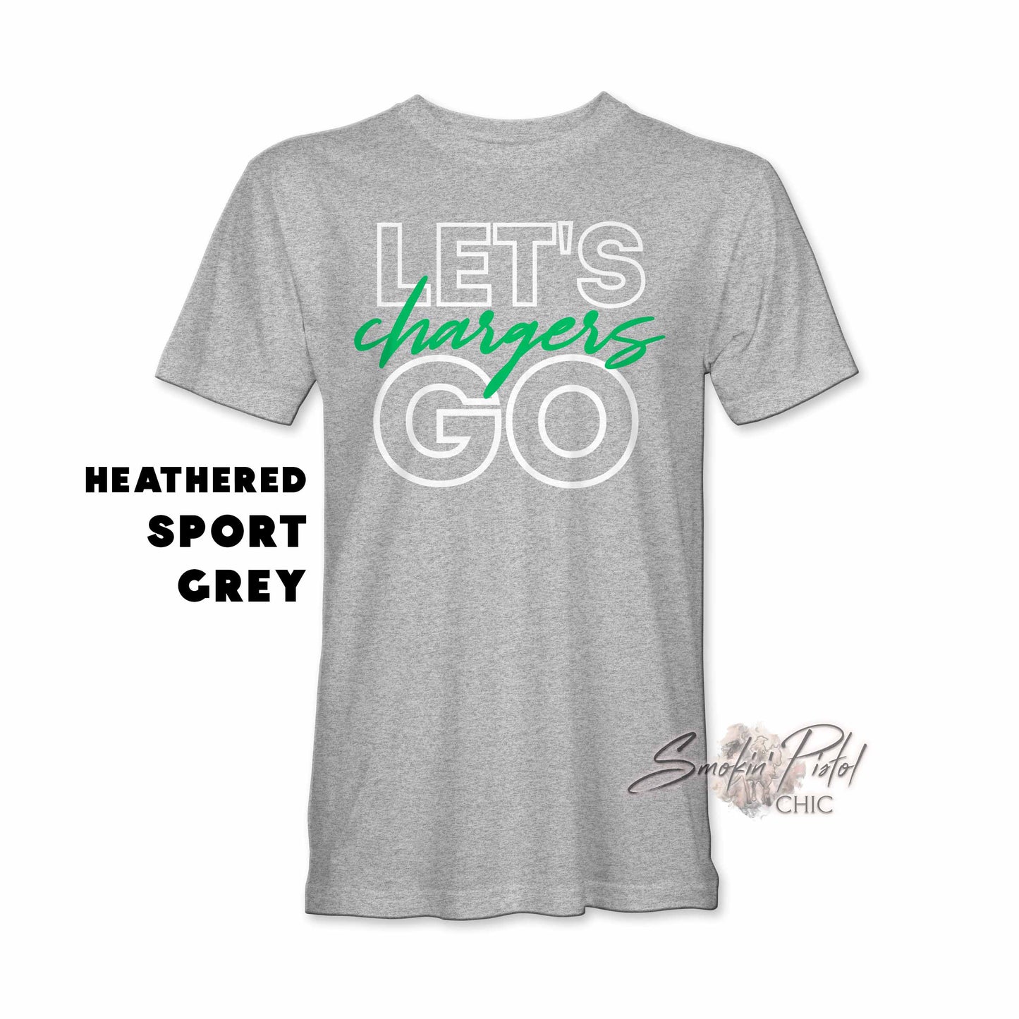 Let's Go Chargers - Cursive