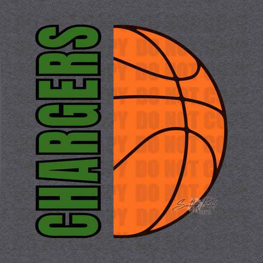 Chargers Basketball 1/2 & 1/2