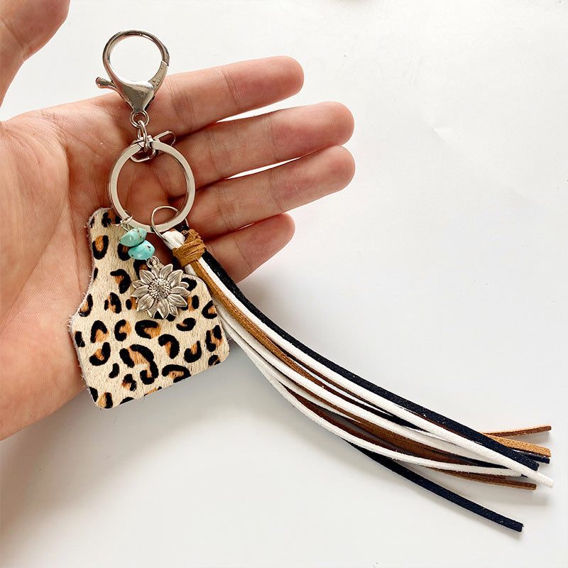 Turquoise Fringe Detail Keychain