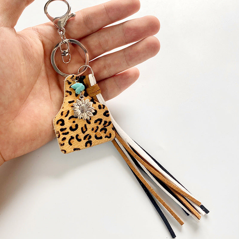 Turquoise Fringe Detail Keychain