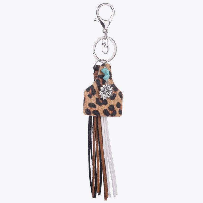 Turquoise Fringe Detail Keychain